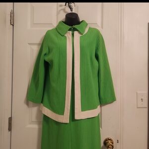 Genuine Vintage Granny Smith  Green, Two-piece Set Size 13/14